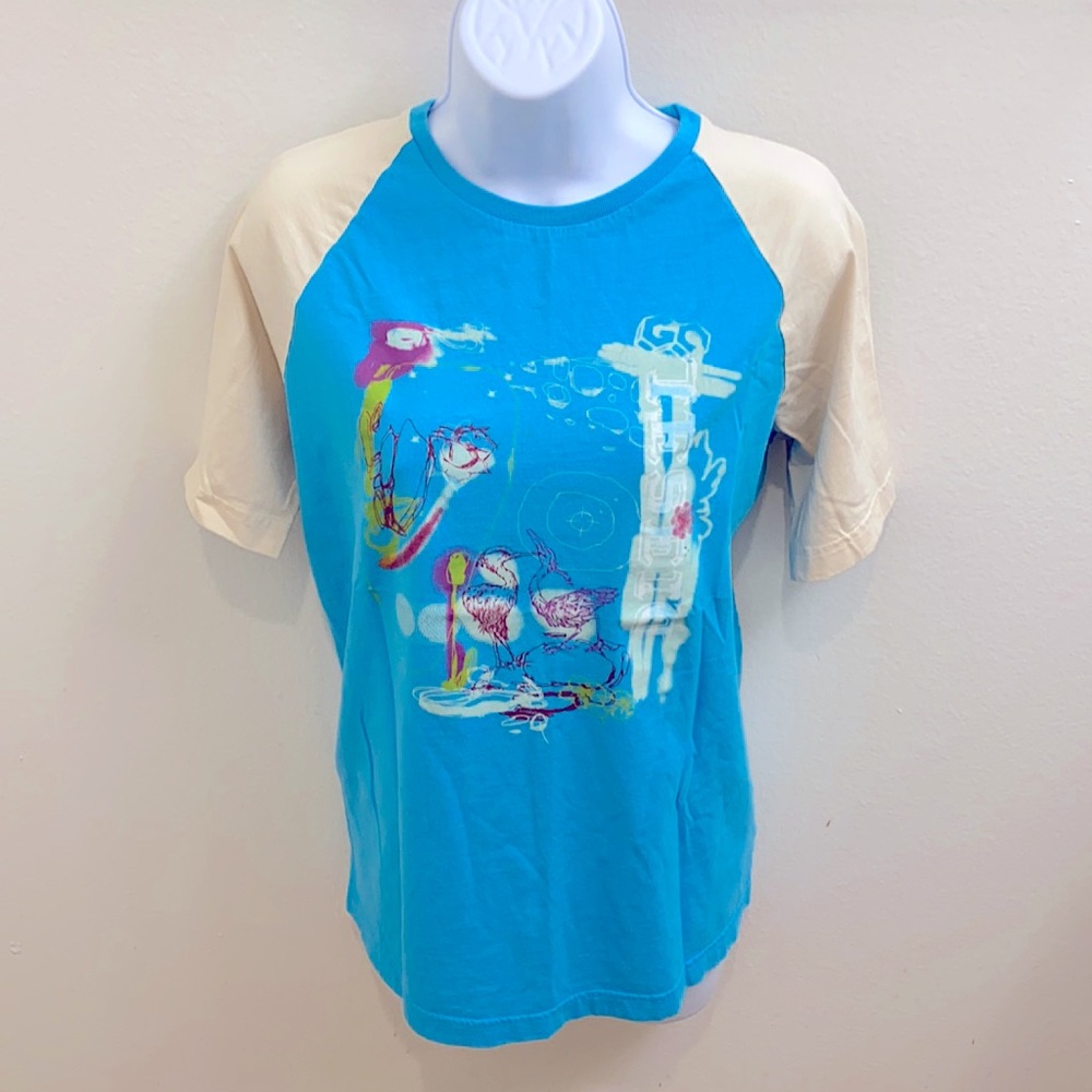 Diesel Blue Cream T Shirt XL